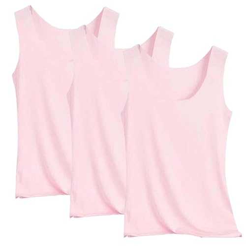 nuoke 3 Pack Summer Vest Tops Women UK Ladies Ice Silk Tank Tops Plus Size Scoop Neck Sleevless Stretch Camisole Slim-Fit Comfy Casual Yoga Gym Sport Summer seamless vest