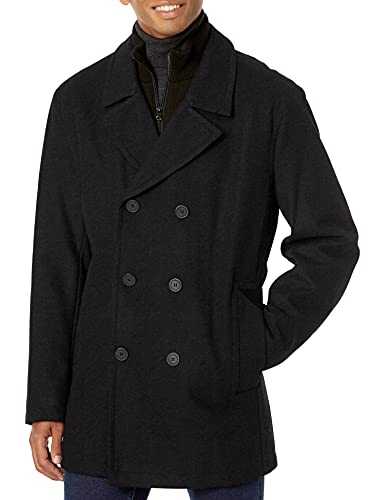Andrew Marc Men's Burnett Melton Wool Pea Coat Jacket