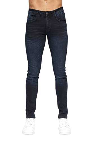 Duck and Cover - Mens 'MAYLEAD' Everyday Essential Slim Fit Stretch Jeans | 'TRANFOLD' Ripped Faded Abraised Effect Cotton Rich Straight Jeans - W30-W40 L30-L34