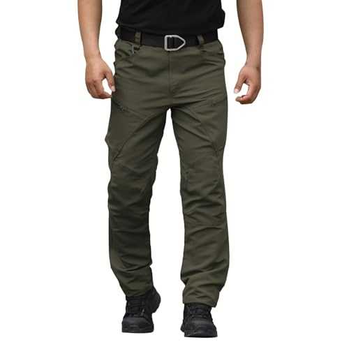 Classic-Fit Smart Trousers Men Mens Army Cargo Combat Camouflage Trousers Lightweight Camo Trousers Jogging Tracksuit Bottoms Casual Stretch Outdoor Trouser Camping Hiking Loose Fit