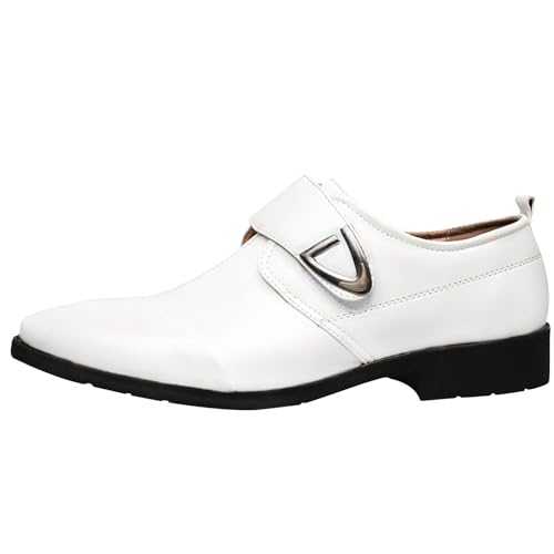 Men's Loafer Shoes Men's Business Leather Shoes Classic Oxford Shoes Patent Moccasins Pointed Toe Leather Slippers Slip On Low Shoes Casual Shoes Plain Wedding Shoes