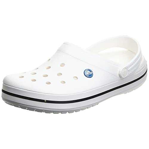 Unisex Crocband Slides, White, 6/7 UK