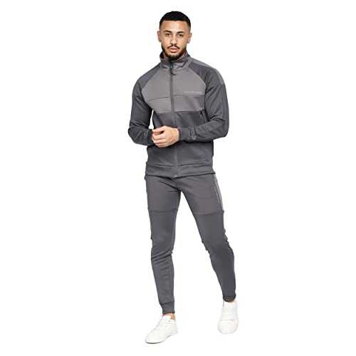 Duck and Cover - Mens Essential Full Tracksuit Sets - Full Zip Through Track Hoodie - Tricot Bottoms with Drawstring