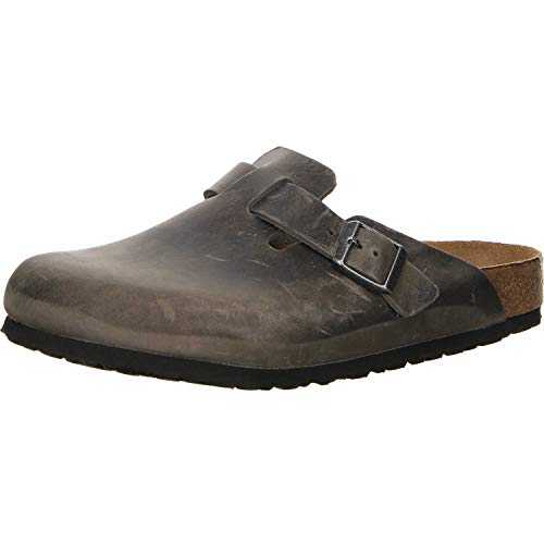 "Boston Softfootbed Oiled Leather Men Clogs (8 UK, Iron)
