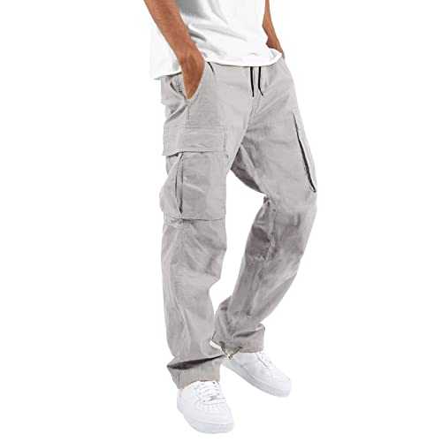 Cargo Pants for Men Casual Baggy Work Hiking Trousers Relax Fit Outdoor Big and Tall Workout Joggers with Multi Pockets