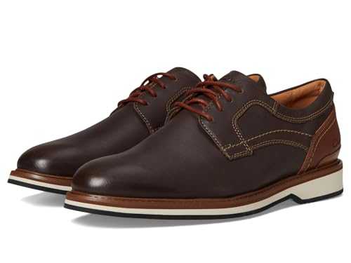Clarks - Mens Monahan Plain Shoes, Color Brown Leather, Size: 8 UK