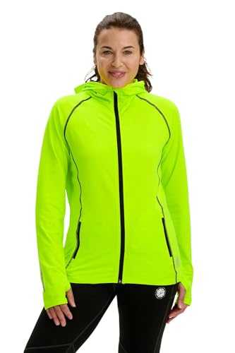 Womens Running Hoodie - Thermal Running Jacket Also Ideal For Gym And Sports With Pockets & Thumbloops