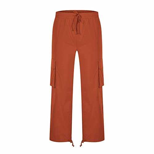 Men's Casual Waist Colour Sports Hat Woven Pocket Foot Rope Solid Trousers Street Cargo Tie Men's Cargo Trousers Ski Suit Men's Short Trousers Trousers Men's Black Short Cargo Trousers Men
