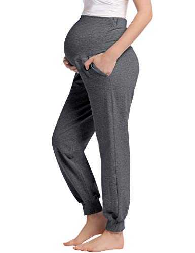 Womens Maternity/Pregnancy Sweat Pants Over The Belly Bottoms