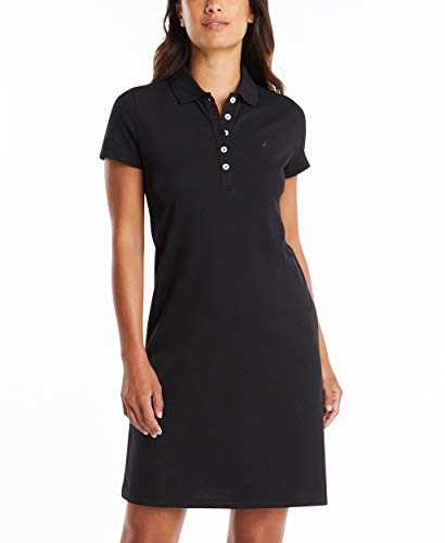Nautica Women's Easy Classic Short Sleeve Stretch Cotton Polo Dress Casual