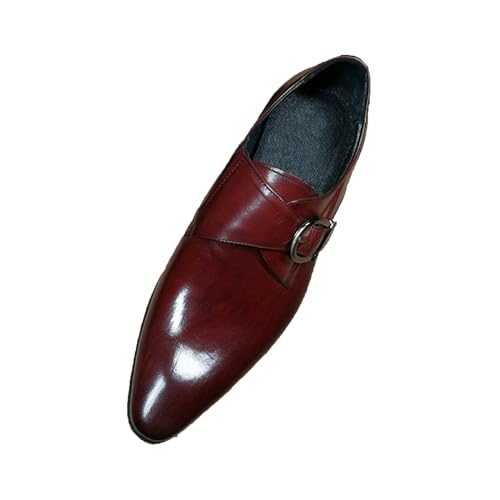 Men's Casual Dress Shoes Buckle Oxfords Shoes Slip on Loafer Formal Business Dress Shoes