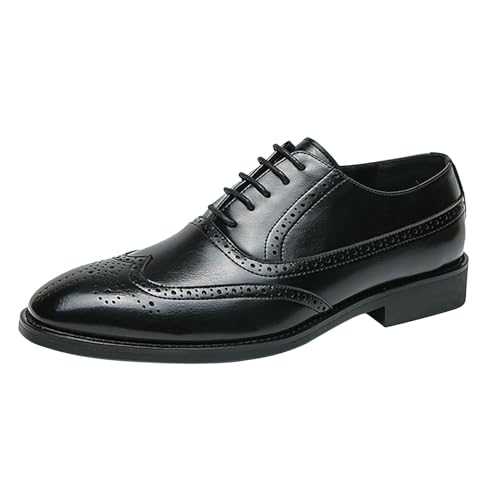 Men's Square-Toe Leather Shoes Classic Oxfords Double Color-Blocking Formal Wear Men's Business Wear Casual Comfortable Commuter Office Walking Loafers