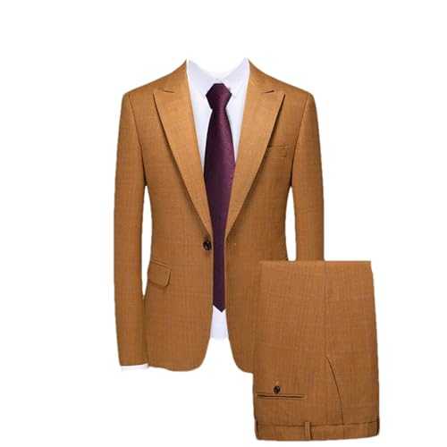 Men's One Button Business Suit – Jacket Vest Pants Casual Formal Office Wedding Party Groom Suit