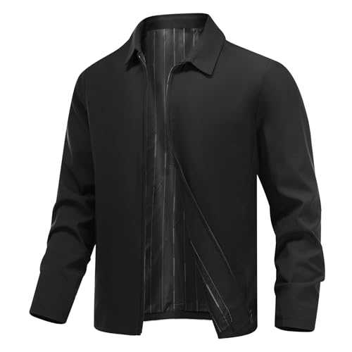 Allthemen Mens Lightweight Casual Bomber Jacket Spring Windbreaker Baseball Sports Cargo Outwear Solid Color