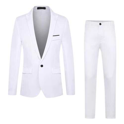 WWricotta Men's Business New and Fashion Slim Fit Color Classic Leisure Suit Two Suits Mens Formal Suits Slim Fit