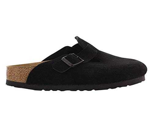 Boston BS Suede Leather Narrow Unisex Shoes Size 6, Color: Dim Black/Black, Black/Black, 8-8.5 Women/6-6.5 Men