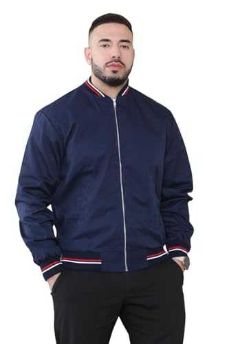 Mens Monkey Bomber Jacket Summer Classic Polycotton Long Sleeve Zipper Pockets