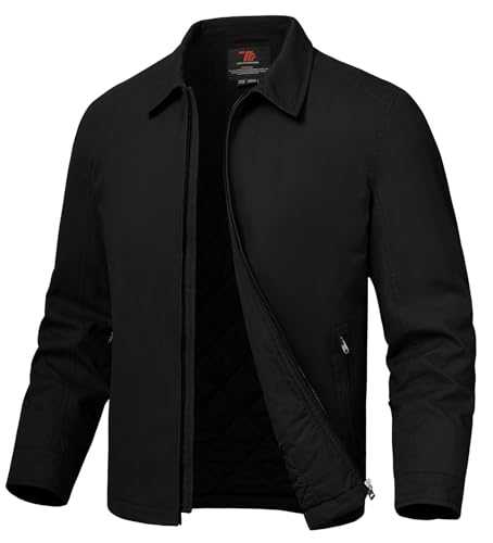 YSENTO Mens Jackets Winter Casual Cotton Windbreaker Windproof Bomber Work Cargo Utility Jackets Outerwear Coat