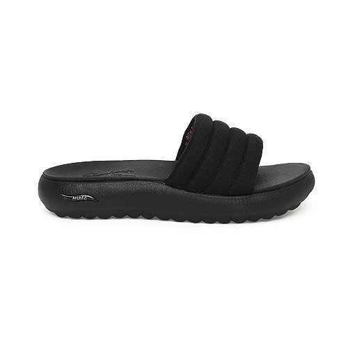 Womens Arch Fit Cloud Black Vegan Slider Sandals 119782/BBK