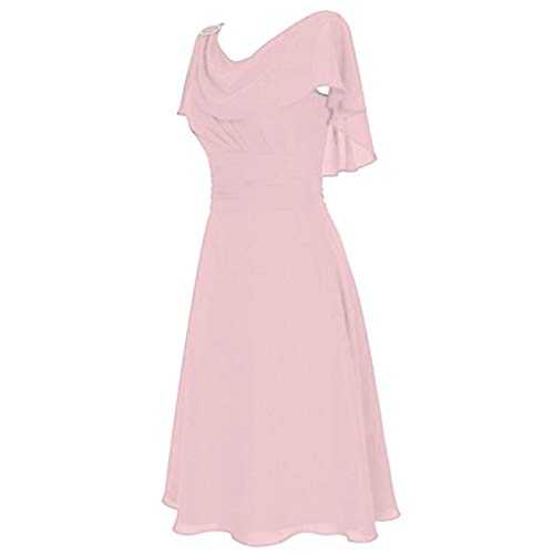 Summer Dresses for Women UK Plus Size Fashion Chiffon Solid Color Maxi Dress Elegant Pleated Crew Neck Wedding Gown Dress Ruffle One Shoulder Waist Long Dresses Looking Glam Flowy Hem Party Dress
