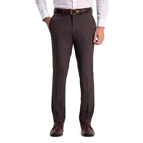 Kenneth Cole Reaction Men's Shadow Check Stretch Slim Fit Dress Pant