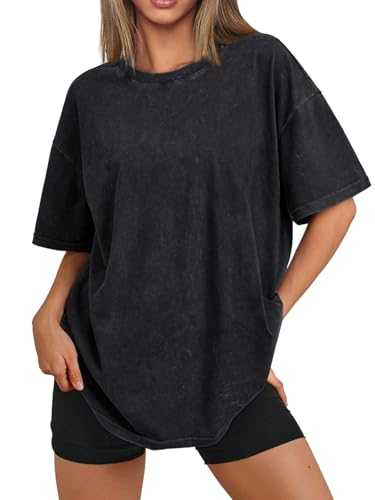 Trendy Queen Oversized Vintage T Shirts for Women Graphic Summer Top 2025 Y2k Short Sleeve Basic Cute Grunge Clothes