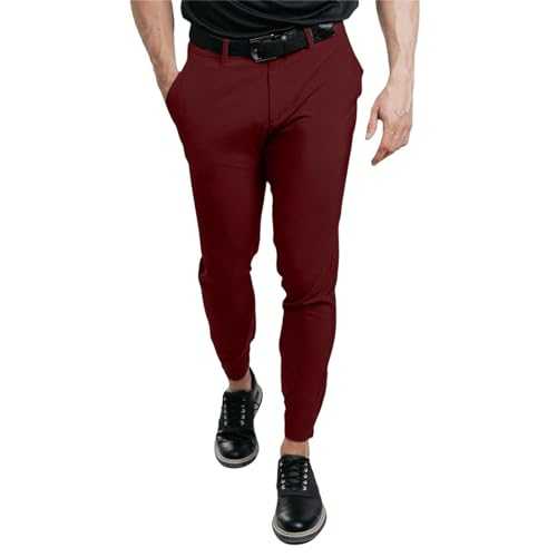 Jogging Bottoms, Men's Tracksuit Bottoms, Basic Elastic Cargo Trousers, Wide Narrow Men's Trousers, Tight Casual Trousers for Men, Breathable Men's Trousers with Ankle Zip and Slim Fit