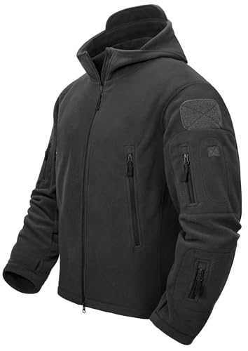 TACVASEN Windproof Men's Military Fleece Combat Jacket Tactical Hoodies