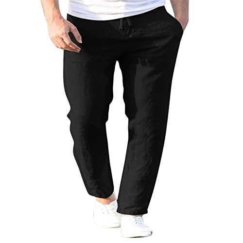 NOAGENJT Men Pant Casual All Solid Color Painting Loose Plus Size Trouser Fashion Beach Pockets Pant Business Casual Trousers for Men Working Cargo Trousers for Men Cargo Pants Men UK