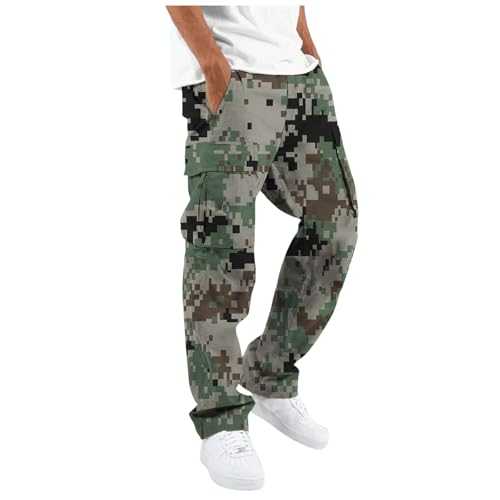 SKTIISN Winter Trousers Men Men's Street Leisure Sports Pocket Foot Mouth Cap Rope Waist Lace Up Patchwork Ribbon Standard Woven Cargo Trousers Cargo Joggers Men UK Sale Men's Waterproof Trousers