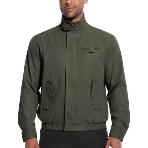 PUREPEAR Men's Trucker Jacket Laydown Collar Windbreaker Lightweight Fall Outdoor Jackets Casual Bomber Jacket