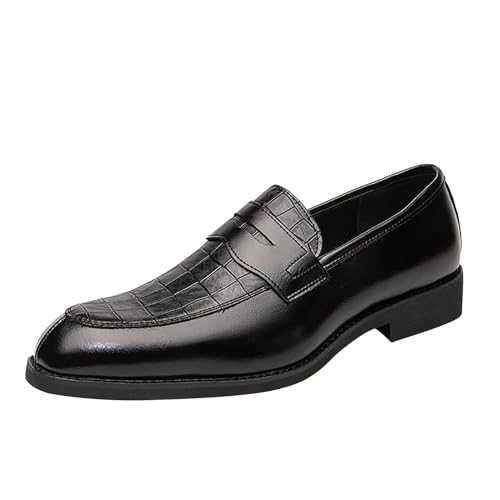 Mens Loafers Breathable Driving Shoes Moccasins Formal Shoes Comfy Slip on Business Dress Shoes Oxfords Casual Leather Shoes Comfort Fashion Walking Flat UK Size