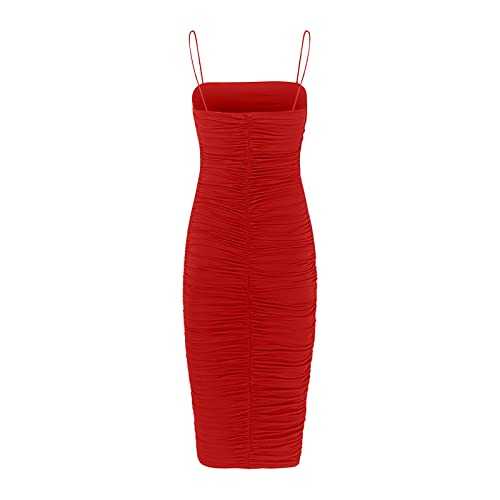 AMDOLE Cute Sundresses for Women Summer Temperament Commute Mid Waist Dresses Beauty Retro Temperament Long Sleeve Solid Color Tube Top Sleeve Dresses Ladies Dresses Casual