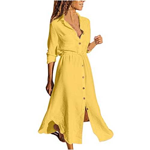 Short Sleeve Summer Dresses for Women UK, Flowy Beach Holiday Dresses Casual Swing Plus Size Dress