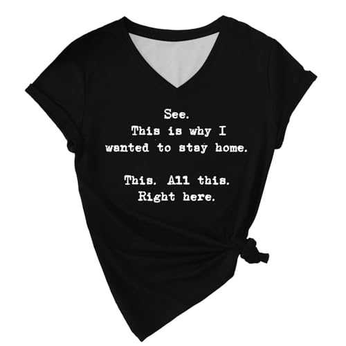 Let Them Misunderstand You Shirt Women Inspirational Graphic Tees Casual Short Sleeve V Neck Shirt Motivational Tops Quarter Sleeve Shirts for Women