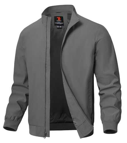 YSENTO Mens Lightweight Summer Casual Jackets Windbreaker Bomber Baseball Sports Cargo Jacket Outwear with Zip Pockets