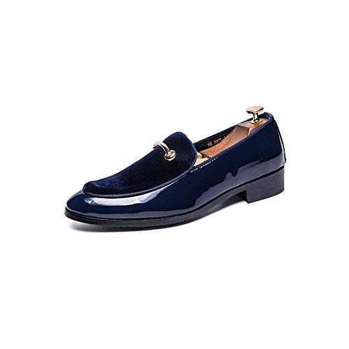 ZXSXDSAX Mens Leather Shoes Oxford Shoes for Men Formal Loafers Slip On Round Toe Leather Breathable Insouciant Anti-Slip Exquisite Oxford Shoes Men (Color : Black, Size : 39 EU)
