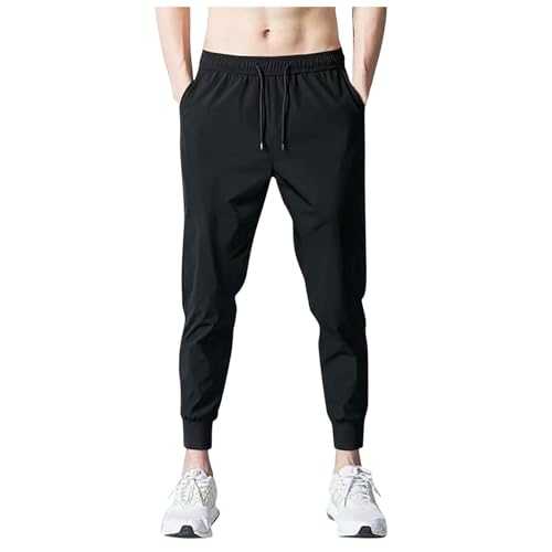 Men'S Outdoor Trousers Zip Pockets Elasticated Open Hem Classic Jog Pants Jog Sweatpants Sports Joggers Mens Joggers Bottoms Open Hem Short Leg 29 Inch Fishing Quick Dry Stretch Casual Travel