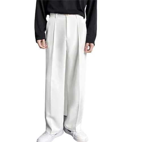 Chino Trousers Men's Loose Fit Suit Trousers Business Casual Trousers Elegant Wide Leg Trousers Comfortable Casual Trousers Straight Solid Colour Sports Trousers Breathable Running Trousers Plain