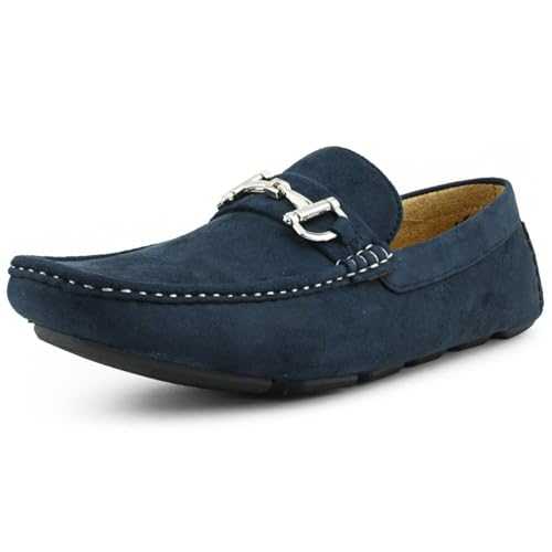 Amali Walken - Men's Slippers – Mens Casual Shoes - Mens Loafers - Mocassins Mens Slip On Shoes - Driver with Metal Bit and Detailed Stitching