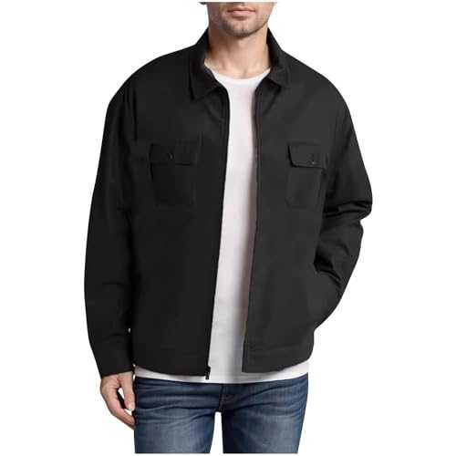 Men's Thin Jackets Casual Bomber Cargo Military Jacket Summer Spring Fall Windbreaker Lightweight Casual Smart Jacket Outdoor Windproof Waterproof Raincoats with Pockets UK Clearance