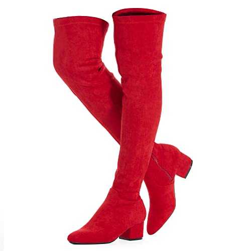 N.N.G Women Over the Knee Boots Suede Thigh High Low Heel Black Winter Flat Block Chunky OTK Long Comforts Pointed zipper above the knee Boots