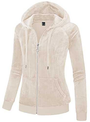 MAGCOMSEN Women's Fleece Hoodie Jacket Velour Full Zip Up Casual Workou Jackets