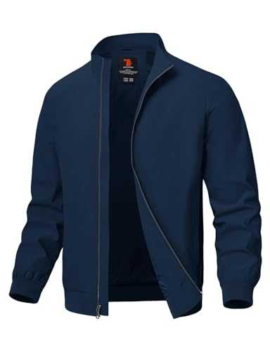 Rdruko Men's Lightweight Jacket Bomber Windbreaker Spring Golf Light Weight Wind Breaker Full Zip Up Casual Coat Stylish