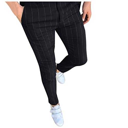 Mens Dress Trousers Black Suit Trousers Slim Fit Formal Work Pants Durable Work Wear Office Business Trouser Wide Belted Pants Stretch Tracksuit Bottoms Straight Flat-Front Trousers XXXL