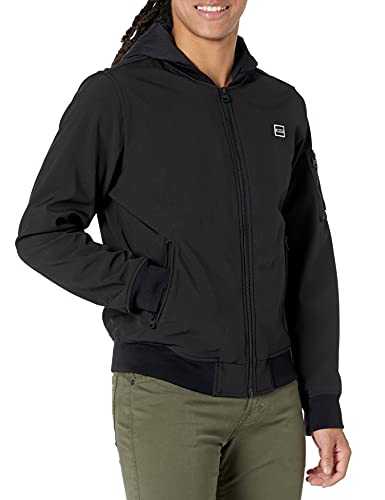 Levi's Men's Soft Shell Varisty Bomber Jacket with Hood