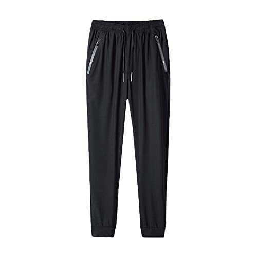 Mens Tracksuit Bottoms Joggers Regular Fit Jogging Drawstring Sport Bottom Elasticated Waistband with Zip Pockets Men Cosy Breathable Men's Joggers Trousers for Men Daily Wear and Gym Running
