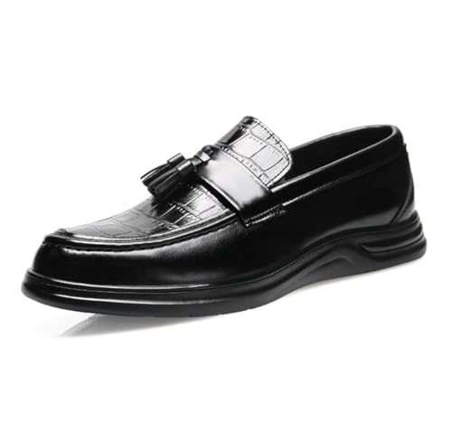 Men Tassel Moccasin Glitter Leather Formal Dress Shoes Low Top Oxford Shoes Brogues Shoes