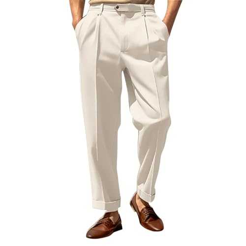 Mymyguoe Suit Trousers Men's Black Cut Suit Trousers Plain Work Trousers Business Trousers Fashionable Casual Outdoor Trousers Formal Versatile Suit Trousers Chino Trousers Leisure Trousers