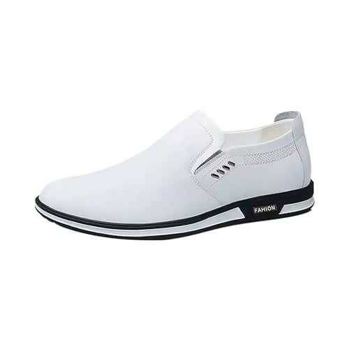 Mens Smart Shoes Moccasins Formal Shoes Oxfords Casual Leather Shoes Comfort Fashion Walking Flat Breathable Driving Shoes Comfy Slip on Business Dress Shoes UK Size